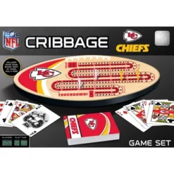 MasterPieces Officially Licensed NFL Kansas City Chiefs Wooden Cribbage Game For Adults
