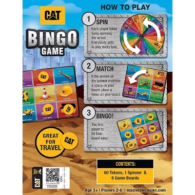 MasterPieces Inc CATerpillar Bingo Kids Card Game 3 MasterPieces Inc CATerpillar Bingo Kids Card Game