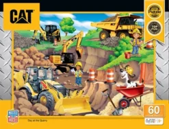 MasterPieces 60 Piece Kids Jigsaw Puzzle - CAT Day At The Quarry - 14"x19"