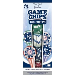 MasterPieces Casino Style 100 Piece Poker Chip Set - MLB New York Yankees