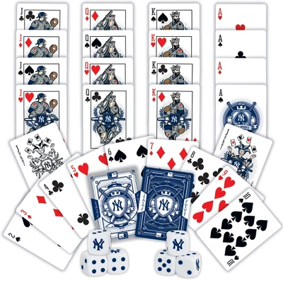 MasterPieces Officially Licensed MLB New York Yankees 2-Pack Playing Cards & Dice Set For Adults 4 MasterPieces Officially Licensed MLB New York Yankees 2-Pack Playing Cards & Dice Set For Adults - Image 2