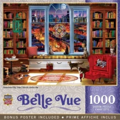 MasterPieces 1000 Piece Jigsaw Puzzle - Downtown City View - 19.25"x26.75"