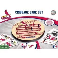 MasterPieces Officially Licensed MLB St. Louis Cardinals Wooden Cribbage Game For Adults