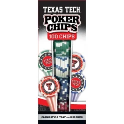 MasterPieces Casino 100 Piece Poker Chip Set - NCAA Texas Tech Red Raiders