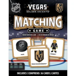 MasterPieces Officially Licensed NHL Las Vegas Golden Knights Matching Game For Kids And Families
