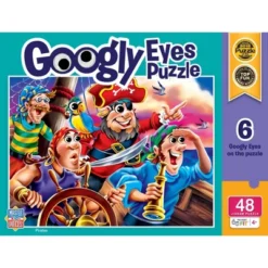 MasterPieces Kids Funny Jigsaw Puzzle - Pirates Googly Eyes 48 Pieces