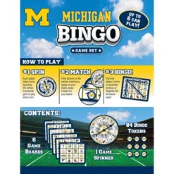 MasterPieces Kids Games - NCAA Michigan Bingo Game -Games and Puzzles Shop GUEST f19c9c11 4159 48ab af76 71eef0728a56
