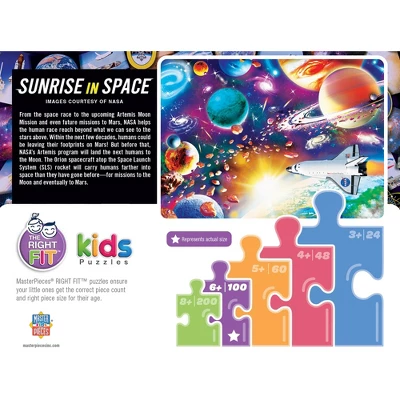 MasterPieces 100 Piece Puzzle For Kids - NASA Sunrise In Space - 11.5"x15" 5 MasterPieces 100 Piece Puzzle For Kids - NASA Sunrise In Space - 11.5"x15" - Image 3
