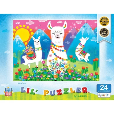 MasterPieces 24 Piece Jigsaw Puzzle For Kids - Llama Love - 19"x14" 3 MasterPieces 24 Piece Jigsaw Puzzle For Kids - Llama Love - 19"x14"
