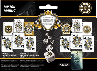MasterPieces Officially Licensed NHL Boston Bruins 2-Pack Playing Cards & Dice Set For Adults 5 MasterPieces Officially Licensed NHL Boston Bruins 2-Pack Playing Cards & Dice Set For Adults - Image 3