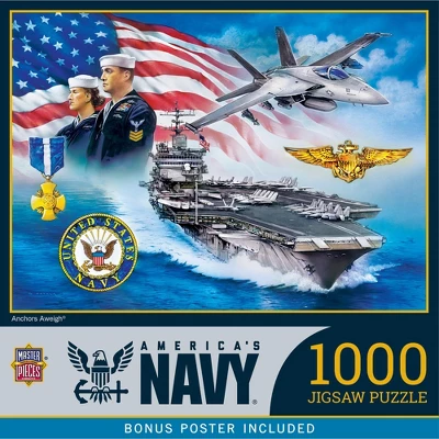 MasterPieces 1000 Piece Jigsaw Puzzle For Adults - U.S Navy - 19.25"x26.75" 3 MasterPieces 1000 Piece Jigsaw Puzzle For Adults - U.S Navy - 19.25"x26.75"