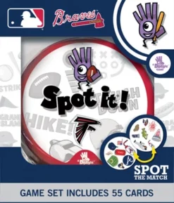 MasterPieces Officially Licensed MLB Atlanta Braves Spot It Game For Kids And Adults