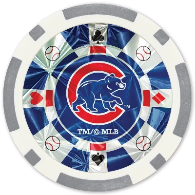 MasterPieces Casino Style 20 Piece 11.5 Gram Poker Chip Set MLB Chicago Cubs Silver Edition 3 MasterPieces Casino Style 20 Piece 11.5 Gram Poker Chip Set MLB Chicago Cubs Silver Edition