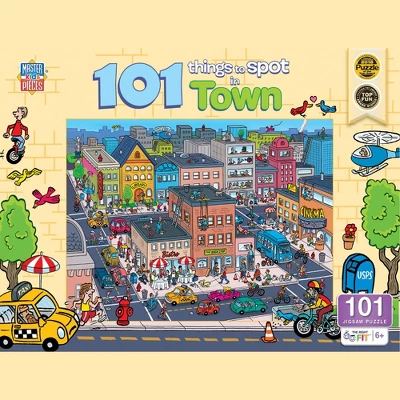 MasterPieces 100 Piece Kids Jigsaw Puzzle - 101 Things To Spot In Town 3 MasterPieces 100 Piece Kids Jigsaw Puzzle - 101 Things To Spot In Town