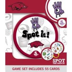 MasterPieces Officially Licensed NCAA Arkansas Razorbacks Spot It Game For Kids And Adults