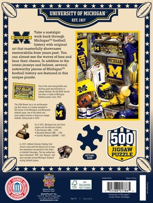 MasterPieces 500 Piece Puzzle - Michigan Wolverines Locker Room - 15"x21" 5 MasterPieces 500 Piece Puzzle - Michigan Wolverines Locker Room - 15"x21" - Image 3