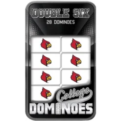 MasterPieces Officially Licensed NCAA Louisville Cardinals 28 Piece Dominoes Game For Adults